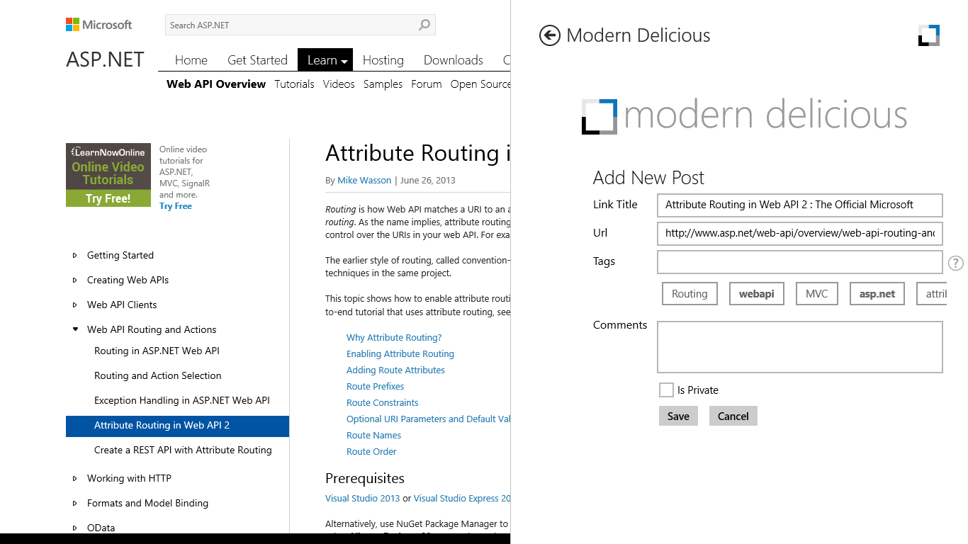 Modern Delicious Add New Post Recommended Tags